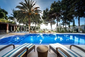 Luxury waterfront pool villa for rent in elite part of Split