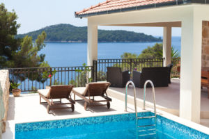 second row to the sea pool villa for rent, Korcula (7)