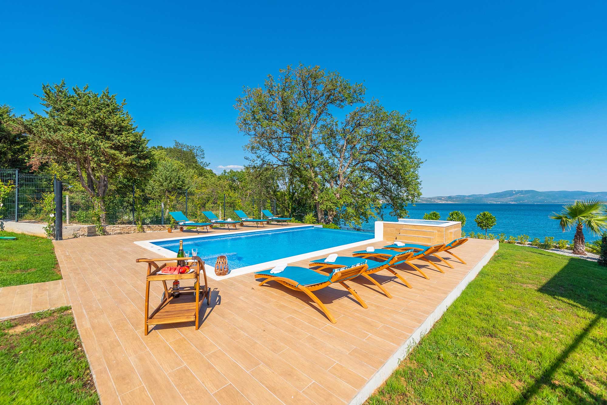 Croatia Zadar area waterfront pool villa for sale