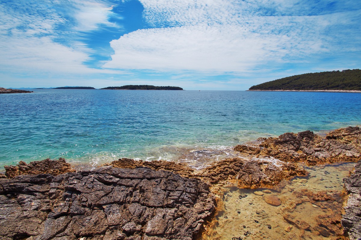 Croatia Korcula island frontline villa directly on the beach for sale