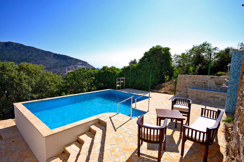 Croatia Split area stone pool villa with sea view for sale