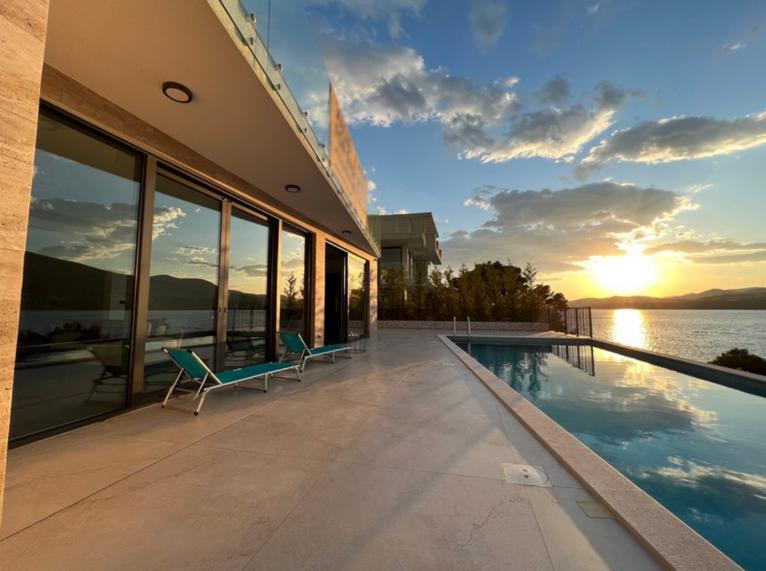 Croatia Trogir area new luxurious waterfront villa for sale