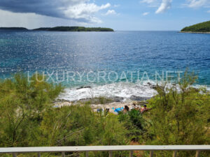 First row beach villa on island Korcula Croatia for sale