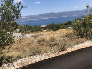 Sea view land plot by the sea for sale Trogir Ciovo area Croatia