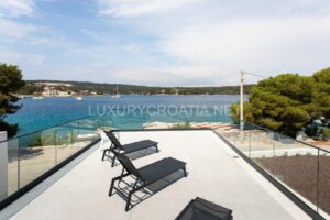 Croatia Solta island waterfront pool villa with boat mooring for sale
