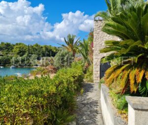 Seafront villa for sale island Korcula Croatia with boat mooring
