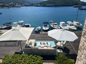 Seafront villa for sale island Korcula Croatia with boat mooring