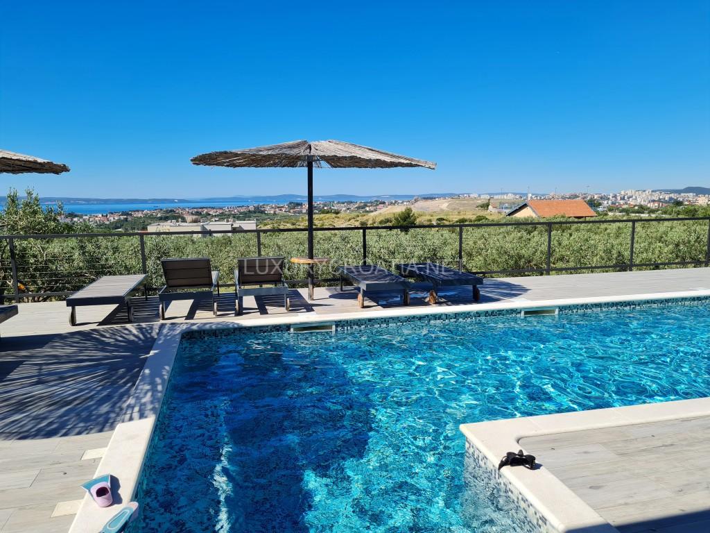 Croatia Split area luxurious pool villa with sea view