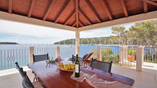 Frontline villa for sale directly on the beach island Korcula