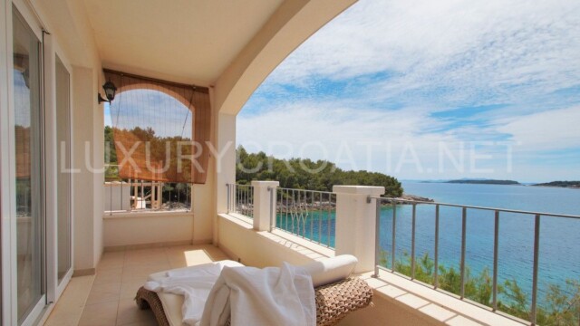 Frontline villa for sale directly on the beach island Korcula