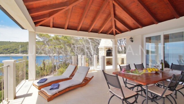 Frontline villa for sale directly on the beach island Korcula
