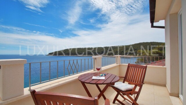 Frontline villa for sale directly on the beach island Korcula