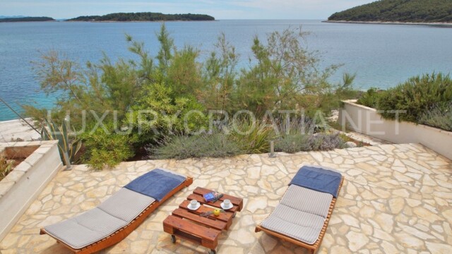 Frontline villa for sale directly on the beach island Korcula