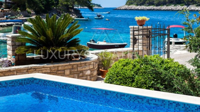 Beachfront villa with a pool for sale in Croatia Korcula island