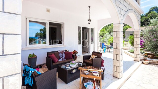 Beachfront villa with a pool for sale in Croatia Korcula island
