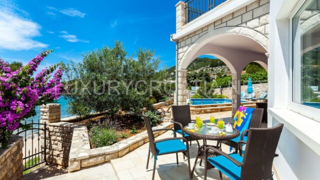 Beachfront villa with a pool for sale in Croatia Korcula island