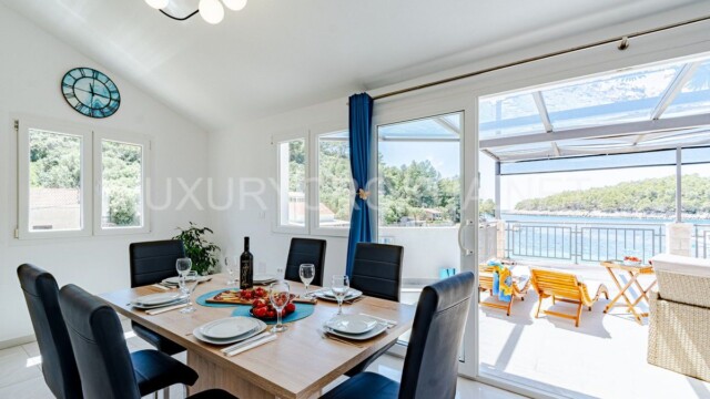 Beachfront villa with a pool for sale in Croatia Korcula island