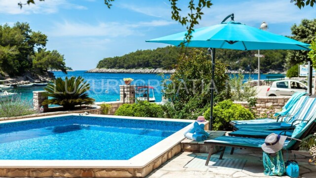 Beachfront villa with a pool for sale in Croatia Korcula island