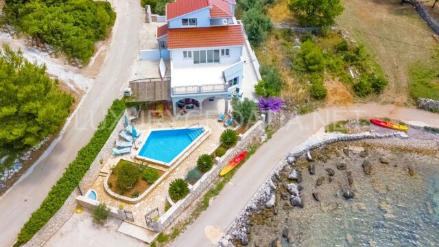 Beachfront villa with a pool for sale in Croatia Korcula island
