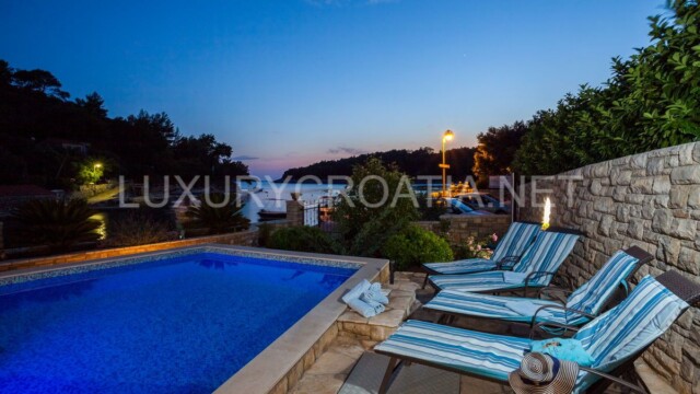 Beachfront villa with a pool for sale in Croatia Korcula island
