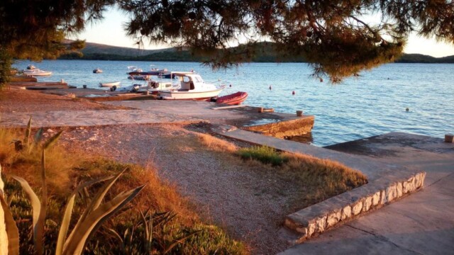 Croatia Sibenik area seafront residence with boat mooring for sale