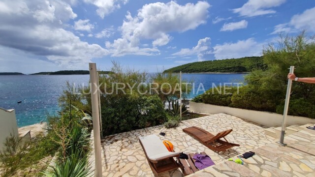 Frontline villa for sale directly on the beach island Korcula