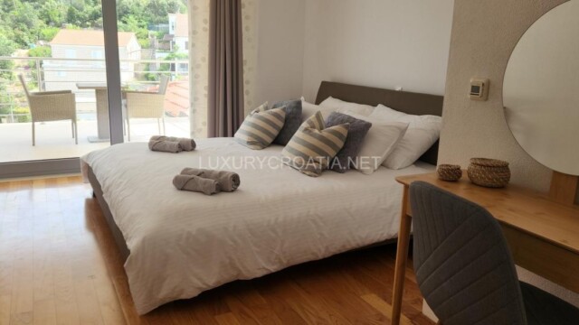 Waterfront villa with pool for sale Korcula town Croatia