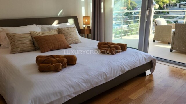 Waterfront villa with pool for sale Korcula town Croatia