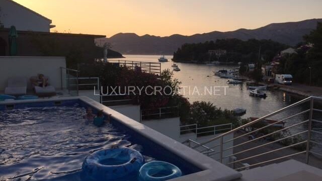 Waterfront villa with pool for sale Korcula town Croatia
