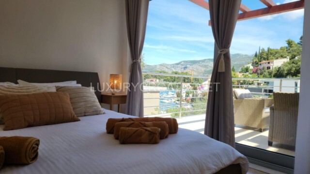 Waterfront villa with pool for sale Korcula town Croatia